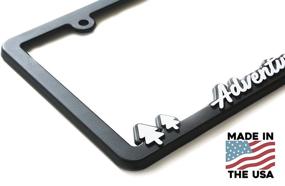 img 3 attached to 🌍 Adventure Awaits License Plate Frame: Vibrant Raised Lettering, Heavy-Duty Polyurethane, Strong Securing Clips - Designed & Made in the USA for US/CAN Vehicles