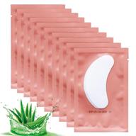 💆 hydrogel eye mask pads: 50 pairs set for lash extentions and under eye care (pink) logo