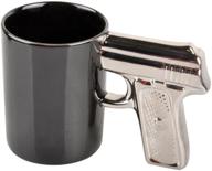 🔫 hljgift novelty ceramic coffee mugs: gun mugs pistol cup - perfect black & silver gift! logo