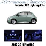 🚗 улучшенная видимость: синий комплект интерьерных led-ламп для fiat 500 2012-2015 (включает 3 предмета) с инструментом для установки логотип