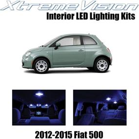 img 4 attached to 🚗 Улучшенная видимость: Синий комплект интерьерных LED-ламп для Fiat 500 2012-2015 (включает 3 предмета) с инструментом для установки