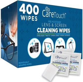 img 4 attached to 👓 Care Touch Lens Cleaning Wipes - 400 Pre-Moistened Individually Wrapped Wipes - For Eyeglasses, Tablets & More!