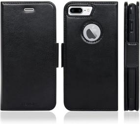 img 3 attached to 📱 Navor Detachable Magnetic Wallet Case - iPhone 8 Plus [Vajio Series] - Black | RFID Protection & Logo Hole