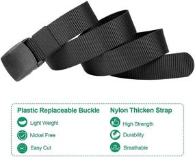 img 3 attached to Nylon Width Casual Plastic Buckle - Stylish & Durable Belt Accessory