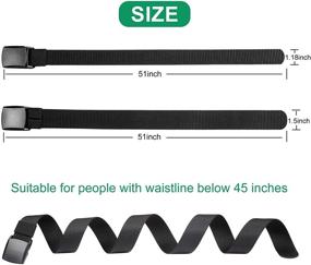 img 1 attached to Nylon Width Casual Plastic Buckle - Stylish & Durable Belt Accessory