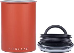 img 2 attached to 🏜️ Airscape Medium 7-Inch Coffee Canister - Stainless Steel Food Storage Container with Patented Airtight Lid to Preserve Freshness, Matte Desert Red Rock