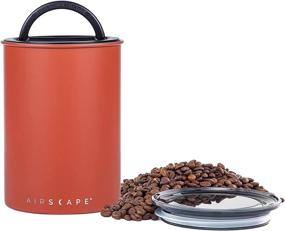 img 4 attached to 🏜️ Airscape Medium 7-Inch Coffee Canister - Stainless Steel Food Storage Container with Patented Airtight Lid to Preserve Freshness, Matte Desert Red Rock