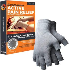 img 4 attached to 🧤 Incrediwear Fingerless Circulation Gloves for Effective Arthritis Relief - Grey