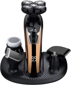 img 4 attached to 🪒 Cordless Rechargeable Electric Razors for Men: A 6-in-1 Grooming Kit for Bald Men - Shave Effortlessly with Sceafunny's Head Shavers