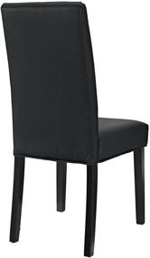 img 2 attached to 🪑 Modway Confer - Modern Tufted Faux Leather Upholstered Parsons Kitchen and Dining Room Chair in Black: Contemporary Elegance for Your Home