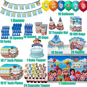 img 3 attached to 🎉 Cocomelon Birthday Party Supplies: Decorations & Tablecloth