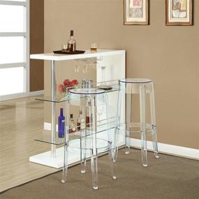 img 2 attached to 🪑 Stylish and Practical: Modway Philippe Starck Style Charles Ghost Bar Stool Set (2 Pieces)