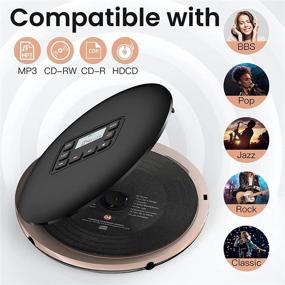 img 3 attached to HOTT CD611 Portable CD Player: Anti-Shock Personal Music Player with Headphones - Black