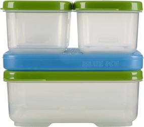 img 3 attached to 🥪 Rubbermaid LunchBlox Sandwich Kit: Green 1806231 - Convenient, Eco-friendly Lunch Storage Solution in Green & Blue