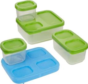 img 2 attached to 🥪 Rubbermaid LunchBlox Sandwich Kit: Green 1806231 - Convenient, Eco-friendly Lunch Storage Solution in Green & Blue