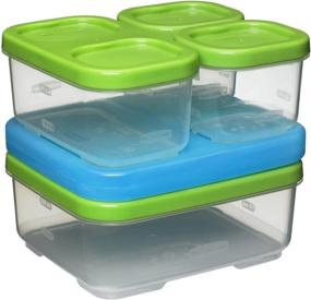 img 4 attached to 🥪 Rubbermaid LunchBlox Sandwich Kit: Green 1806231 - Convenient, Eco-friendly Lunch Storage Solution in Green & Blue