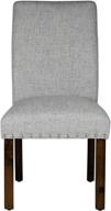 🪑 homepop parsons classic dining chairs with nailhead trim, set of 2, light grey – timeless elegance for your dining room logo