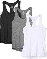 🏋️ icyzone women's workout tank tops - racerback athletic yoga tops, running exercise gym shirts (pack of 3) logo