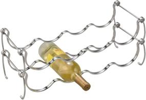 img 2 attached to 🍷 InterDesign York Houseware: Space-Saving Chrome Wine Storage Rack for Kitchen Countertops - Holds 4 Bottles