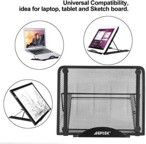 img 3 attached to 🔆 Enhanced Light Box Pad Stand with 7 Adjustable Angles - Perfect for AGPtek/Huion Laptop LED Light Table A4 LB4 L4S and More Tracing Light Boxes