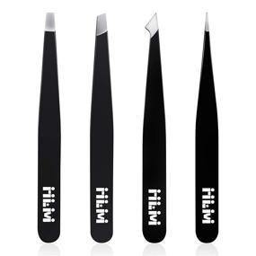 img 1 attached to 🔧 NLM Professional Stainless Steel Tweezers Set - Precision Tweezers for Eyebrows, Facial Hair, Ingrown Hair, Splinters - Daily Beauty Tool with Leather Case - Top-rated Choice for Hair Plucking