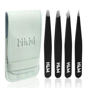 img 4 attached to 🔧 NLM Professional Stainless Steel Tweezers Set - Precision Tweezers for Eyebrows, Facial Hair, Ingrown Hair, Splinters - Daily Beauty Tool with Leather Case - Top-rated Choice for Hair Plucking