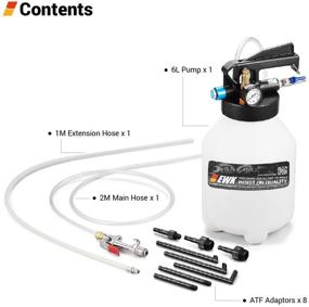 img 3 attached to 🧪 EWK 6-литровое устройство для извлечения и распределения АКПП-ожидающего масла с 8 адаптерами - насос для ускоренной системы заполнения трансмиссионной жидкостью