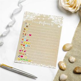 img 2 attached to 🎉 Rustic Bridal Shower Games - Set of 7 Games, Each with 30 Thick Cardstock Sheets - Includes Bridal Emoji Pictionary, He Said She Said, Bridal Bingo - Wedding Kraft Printed Cards - 5x7 Inches