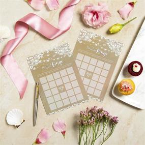 img 3 attached to 🎉 Rustic Bridal Shower Games - Set of 7 Games, Each with 30 Thick Cardstock Sheets - Includes Bridal Emoji Pictionary, He Said She Said, Bridal Bingo - Wedding Kraft Printed Cards - 5x7 Inches