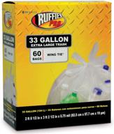 🛍️ recyc bag 33 gallon - ruffies 1124909, 60 count, clear, 33 gal logo