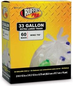 img 1 attached to 🛍️ Recyc Bag 33 Gallon - Ruffies 1124909, 60 Count, Clear, 33 GAL