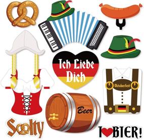 img 3 attached to 🍻 35-Count Konsait German Beer Photo Booth Props for Oktoberfest Party Decorations - Funny German Beer Festival Photo Props with Sticks for Oktoberfest Party Favors Supplies