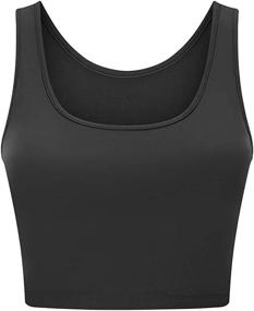 img 3 attached to 👚 Ultimate Women's Tank Tops: Built-in Bra, Longline Padded Sports Bra, Ideal for Fitness, Running, Yoga, and Workout Shirts