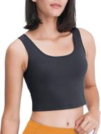 👚 ultimate women's tank tops: built-in bra, longline padded sports bra, ideal for fitness, running, yoga, and workout shirts logo