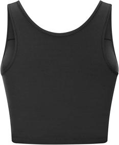 img 2 attached to 👚 Ultimate Women's Tank Tops: Built-in Bra, Longline Padded Sports Bra, Ideal for Fitness, Running, Yoga, and Workout Shirts