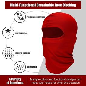 img 2 attached to Ultimate UV Protection: 6-Piece Face Balaclava Ski Mask to Shield Women and Men during Outdoor Sports