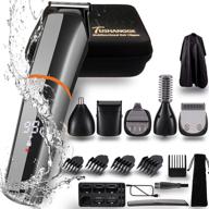 🧔 6-in-1 waterproof beard trimmer for men - professional electric razor hair clippers, cordless grooming kit with usb rechargeability and travel case logo