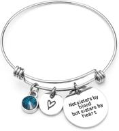 👭 angel's draw home best sisters bracelet: a heartfelt gift for sisterhood – not sisters by blood but sisters by heart cuff bracelet logo