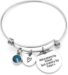 img 4 attached to 👭 Angel's Draw Home Best Sisters Bracelet: A Heartfelt Gift for Sisterhood – Not Sisters by Blood But Sisters by Heart Cuff Bracelet