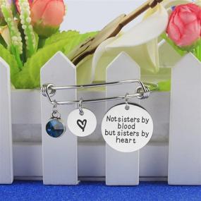 img 1 attached to 👭 Angel's Draw Home Best Sisters Bracelet: A Heartfelt Gift for Sisterhood – Not Sisters by Blood But Sisters by Heart Cuff Bracelet