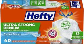 img 4 attached to 🗑️ Hefty Ultra Strong Renew Clean Burst Tall Kitchen Trash Bags: White 13 Gallon Size, Pack of 40 - Ultimate Cleaning and Durability!