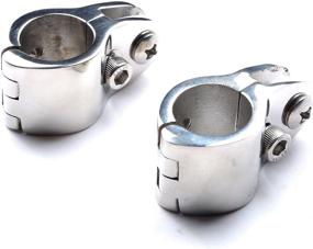 img 3 attached to 🔒 Mxeol Stainless Steel Bimini Top Hinge Rail Mount Pair with Locking Screw (7/8")