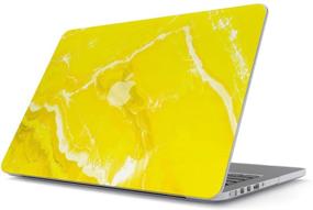 img 4 attached to 🍋 Neon Yellow Marble Citrus Stone Summer Vibes MacBook Air 13 Inch Case - BURGA Hard Case Cover for A1466 / A1369 - Cute & Vivid Design for Girls