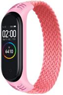 🔗 плетеные ленты solo loop для xiaomi mi band 5 6 - эластичная силиконовая ткань нейлоновые спортивные ремешки для замены аксессуаров на запястье для mi band 4 3 логотип