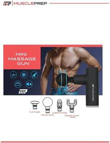 img 3 attached to 💪 Массажная пушка MusclePrep Portable Mini - бесшумное устройство для массажа мышц, электрический массажер для самостоятельного миофасциального расслабления, ручной перкуссионный массажер для мышц, компактная массажная пушка, портативный массажер.