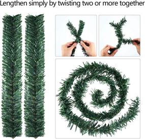 img 2 attached to 🎄 EBOOT 24 Pieces Green Christmas Garland Ties - Perfect for DIY Crafts and Holiday Decorations!