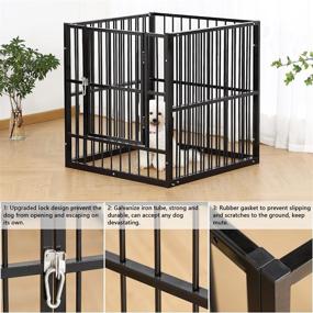 img 1 attached to 🐕 LEMONDA Extendable Dog Fence: 34"-68" Inch Telescopic Pet Playpen for Medium to Large Dogs - Indoor & Outdoor Barrier Kennel + Door