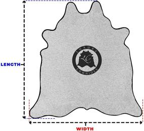 img 1 attached to 🐄 180 см x 240 см Металлическое серебро на белом коровьем шкурном ковре размером 6 футов x 8 футов