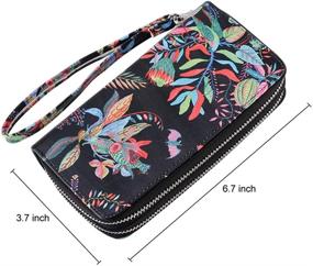 img 3 attached to Stylish Double Zipper Clutch Wallet Cellphone Women's Handbags & Wallets: A Perfect Wallet Solution