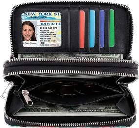 img 1 attached to Stylish Double Zipper Clutch Wallet Cellphone Women's Handbags & Wallets: A Perfect Wallet Solution